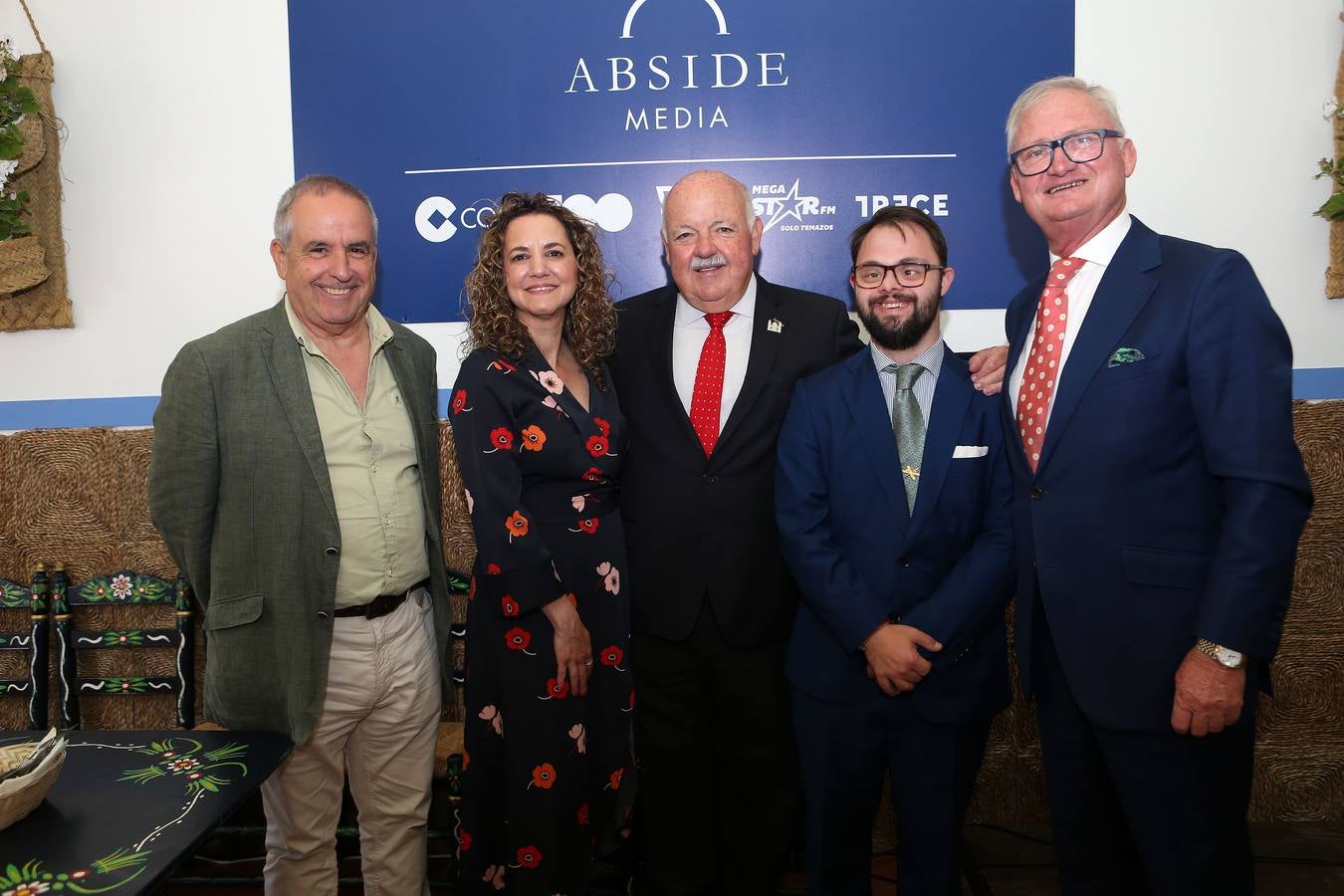 Recepción de la cadena Cope. José Antonio Naranjo, Lucía Fernández, Jesús Aguirre, Carlos López-Saez y Joaquín López-Saez