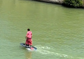 Se descubre quién está detrás de la flamenca que navega sobre el Guadalquivir: «Es el jefe»
