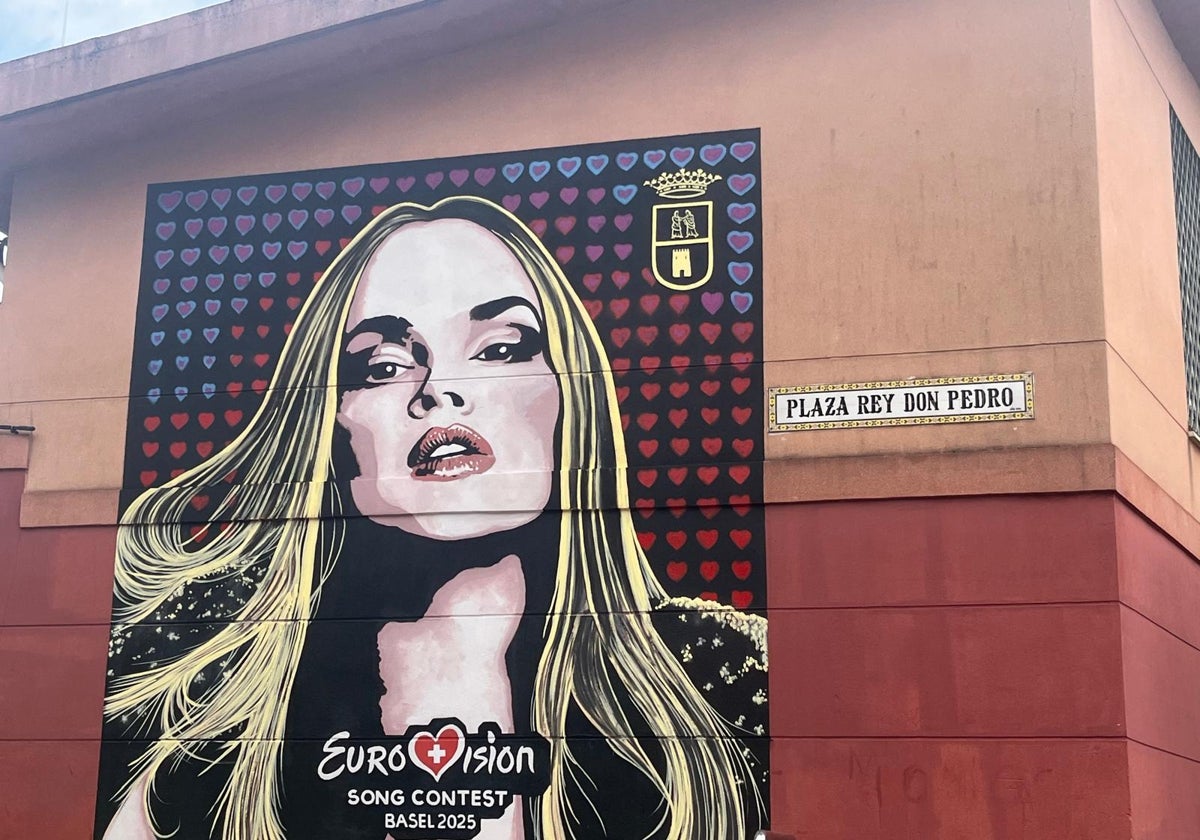 Mural dedicado a Melody en la barriada donde vive parte de su familia, Los Potros