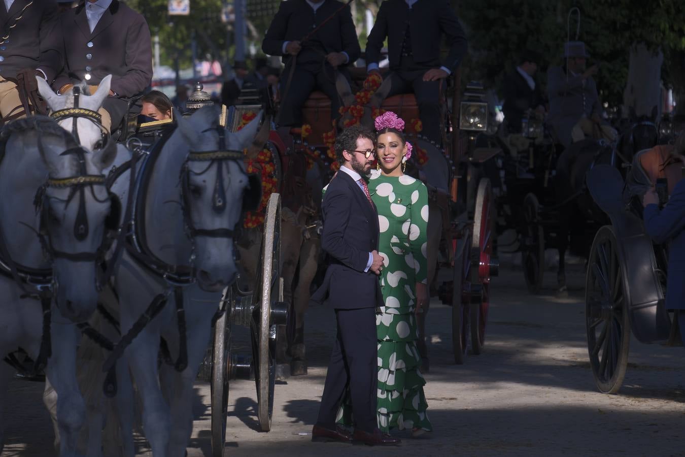 Ambiente en el real durante el viernes de feria