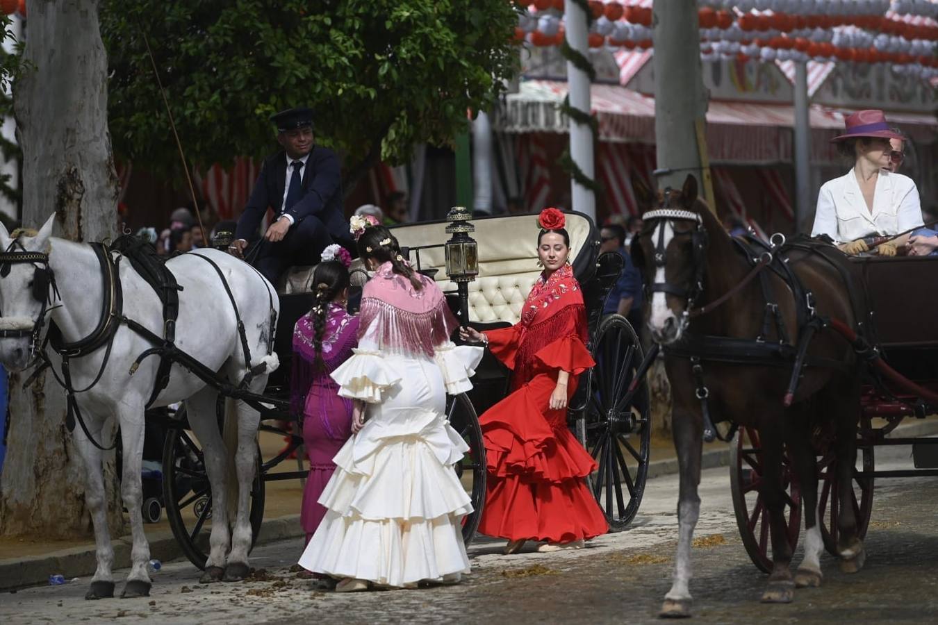 Ambiente festivo en el real, este sábado de Feria