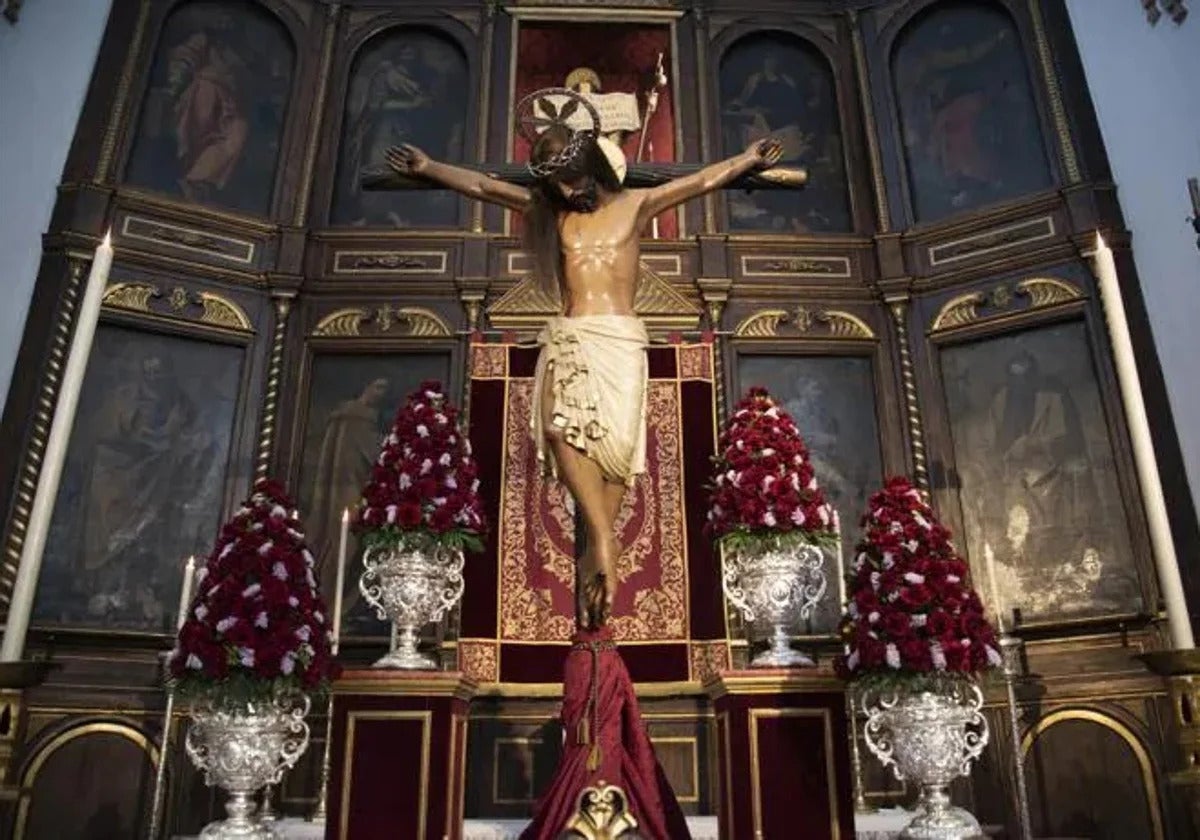 Cristo de San Agustín de San Roque, devoción procedente del convento de los agustinos de Sevilla