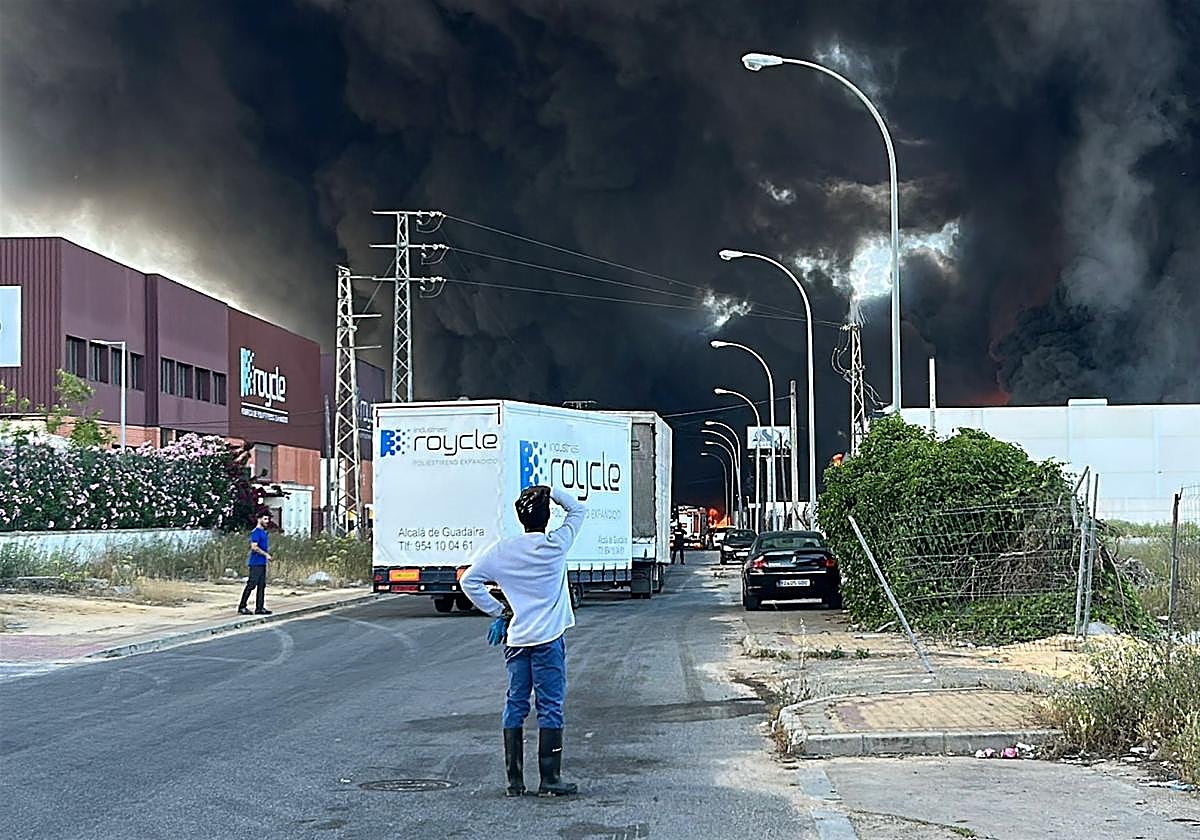 Una de las imágenes del incendio