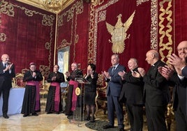 La Embajada de España ante la Santa Sede recibe a la comitiva sevillana que acompaña al Cachorro en Roma