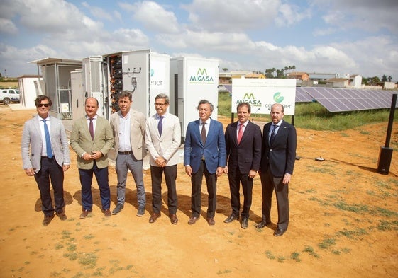 Los responsables de Coagener y Migasa, junto a autoridades y representantes empresariales