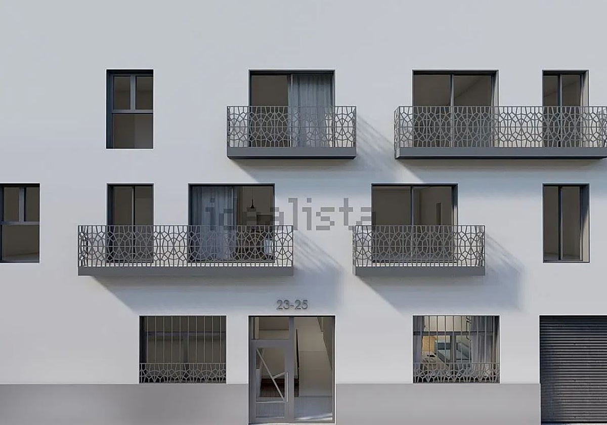 Fachada del nuevo bloque de viviendas