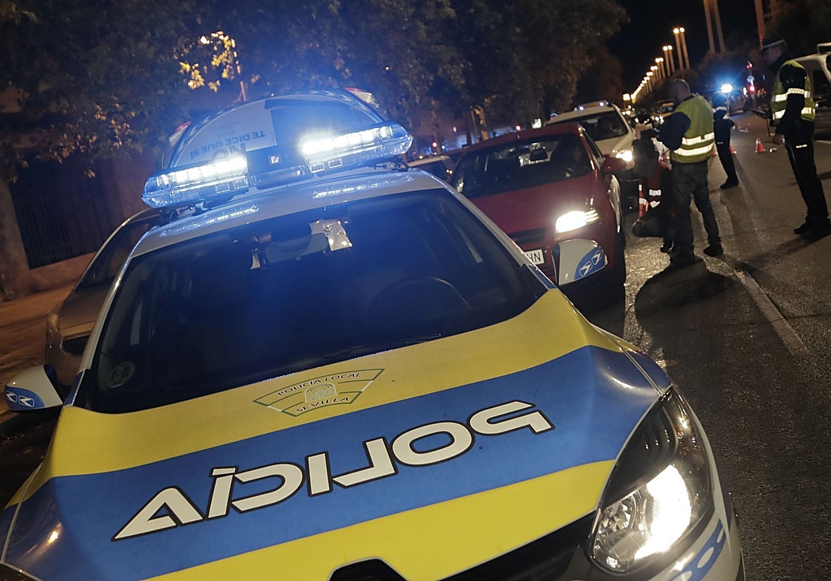 Control de alcoholemia de la Policía Local de Sevilla en Torneo