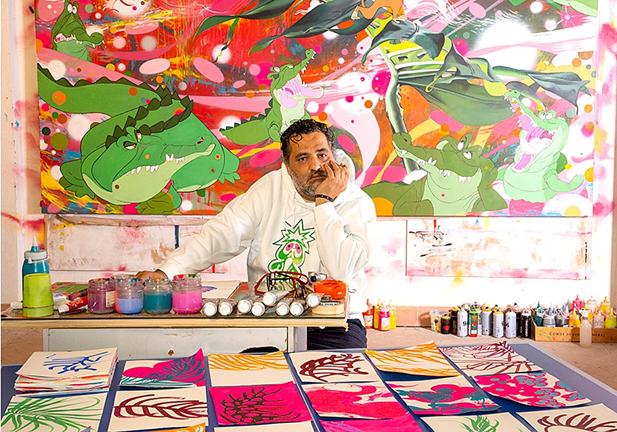 Manuel León en su taller