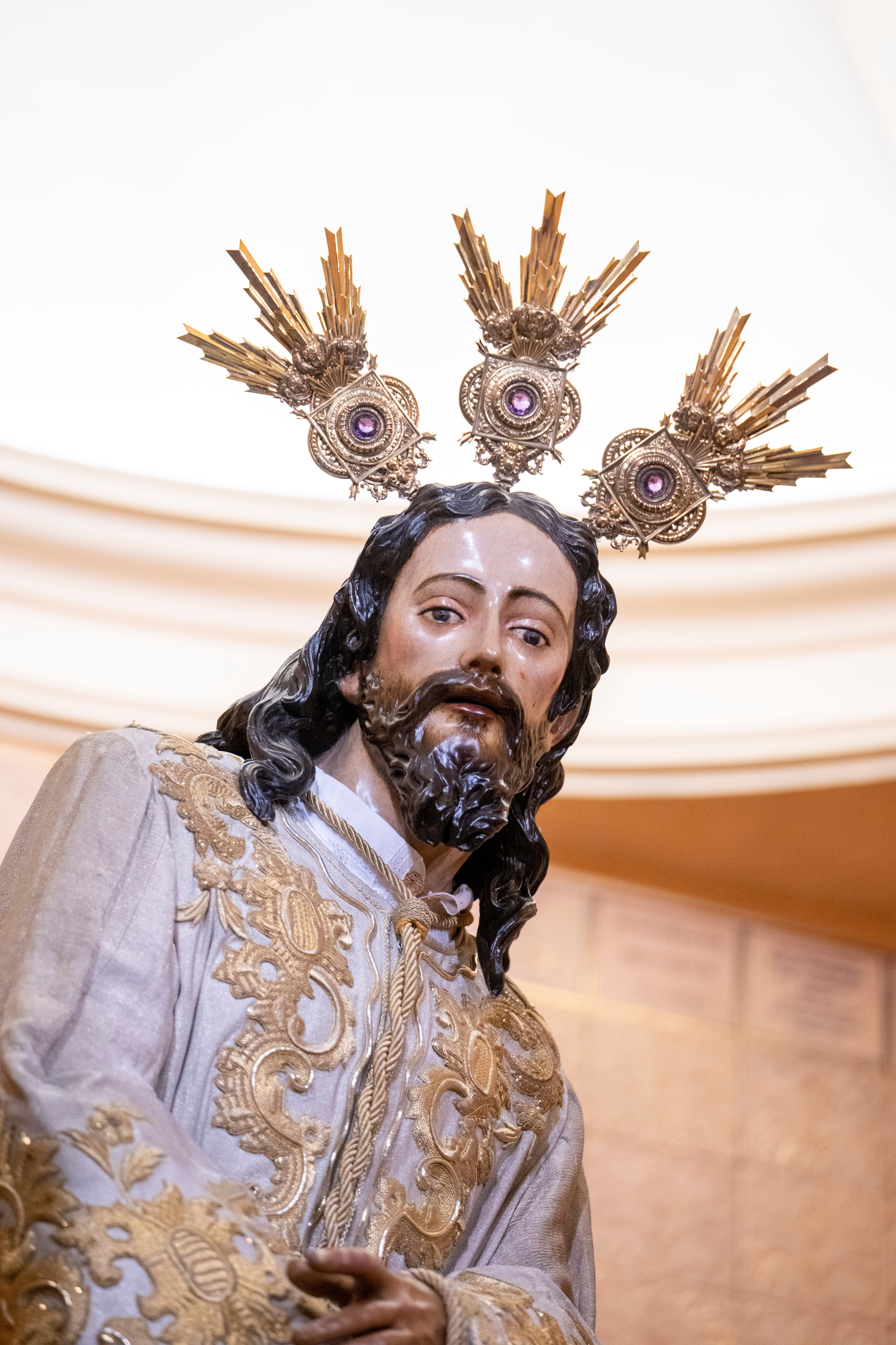 Las imágenes del Señor del Silencio presidiendo San Juan de la Palma