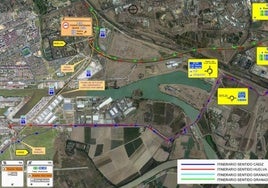Las obras del Puente del Centenario provocarán cortes de tráfico en Sevilla durante las primeras semanas de junio
