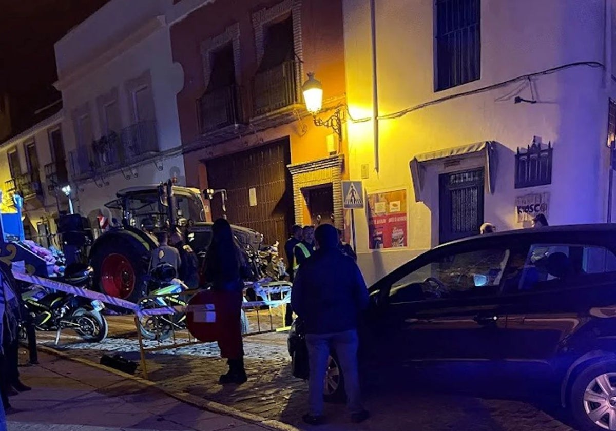 El tractor que causó la tragedia en Marchena