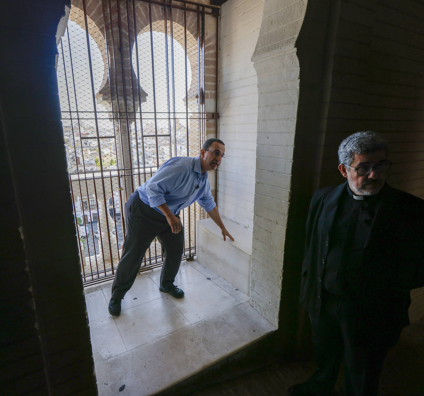 Mirador restaurado en la Giralda de Sevilla