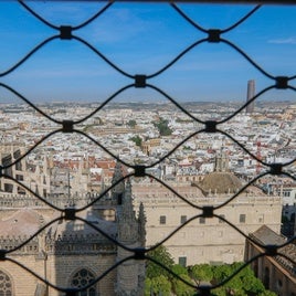 La Catedral blinda los miradores de la Giralda con 'rejas invisibles'