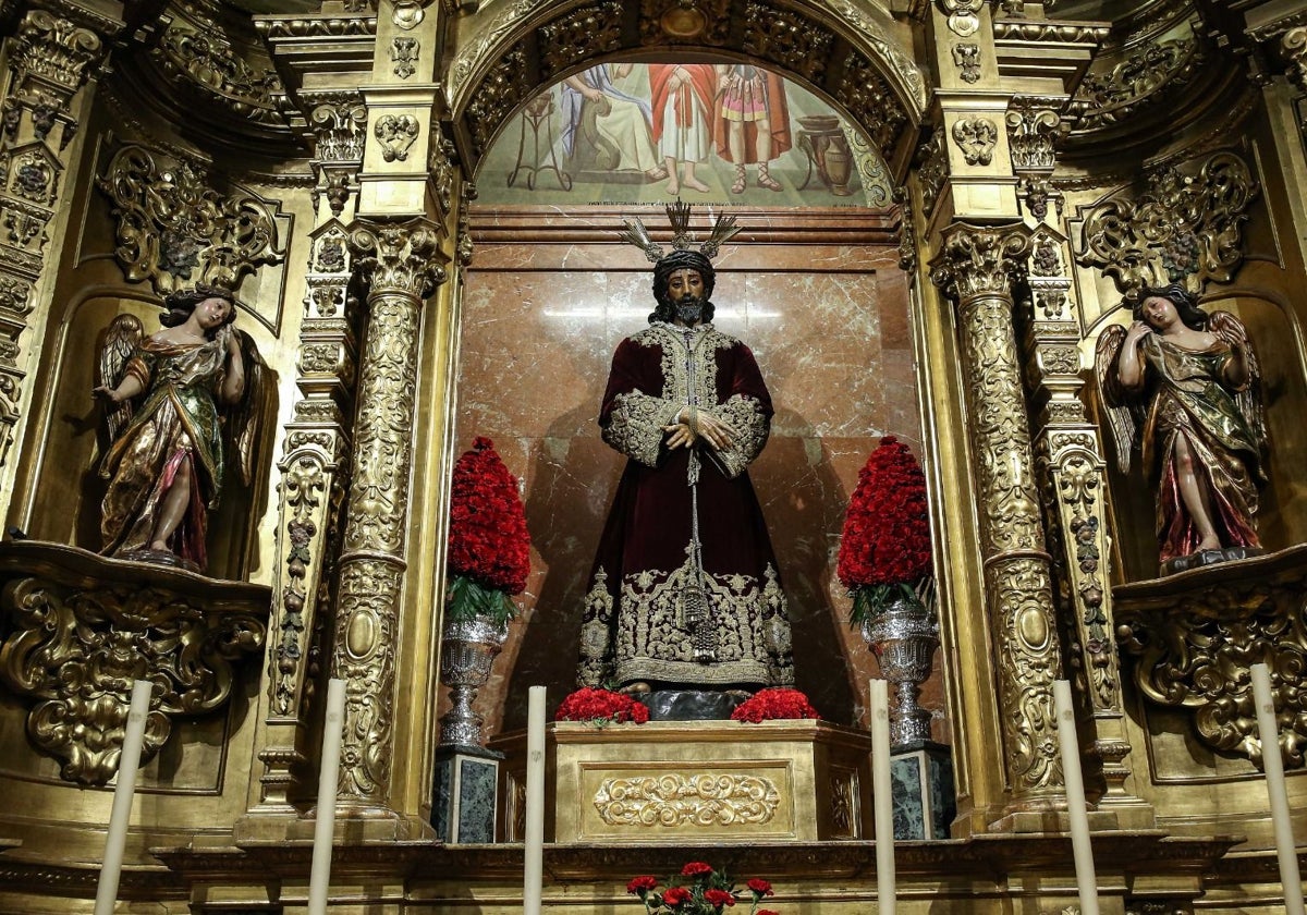 El Señor de la Sentencia, este domingo, en la basílica de la Macarena