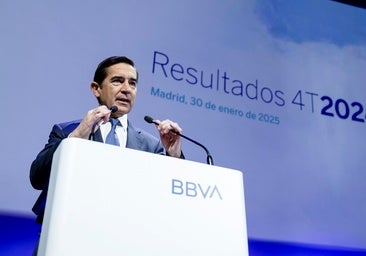 El presidente del BBVA, Carlos Torres durante la presentación de resultados de la entidad