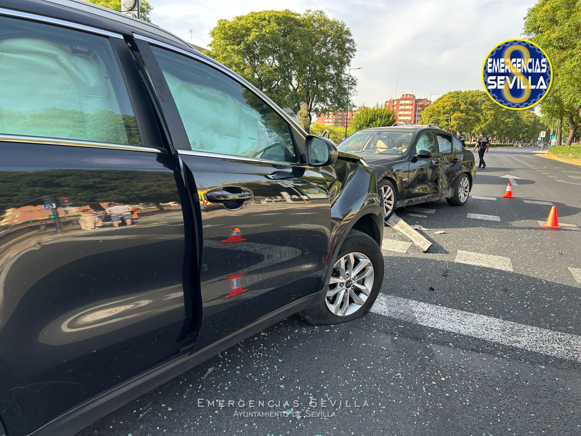 Colisión entre dos turismos