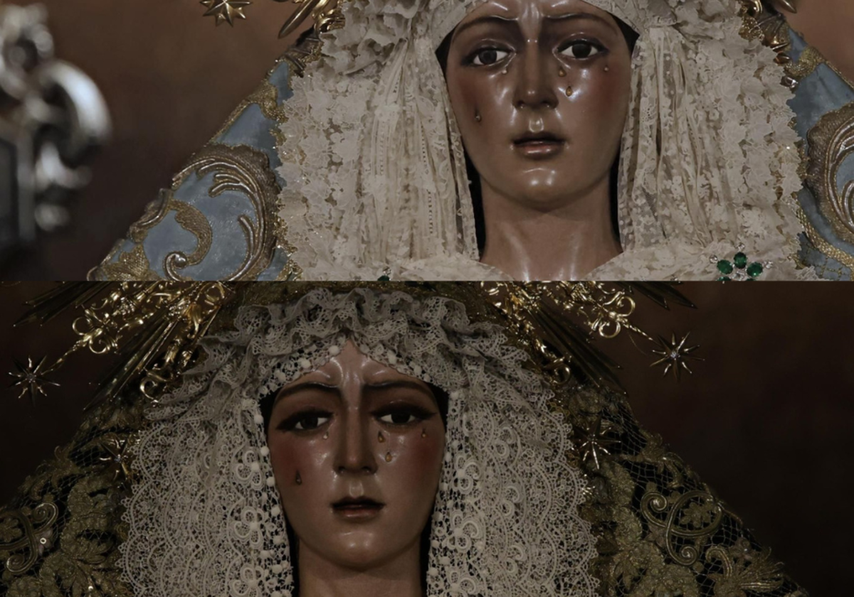 La Virgen de la Esperanza, antes y después de la intervención
