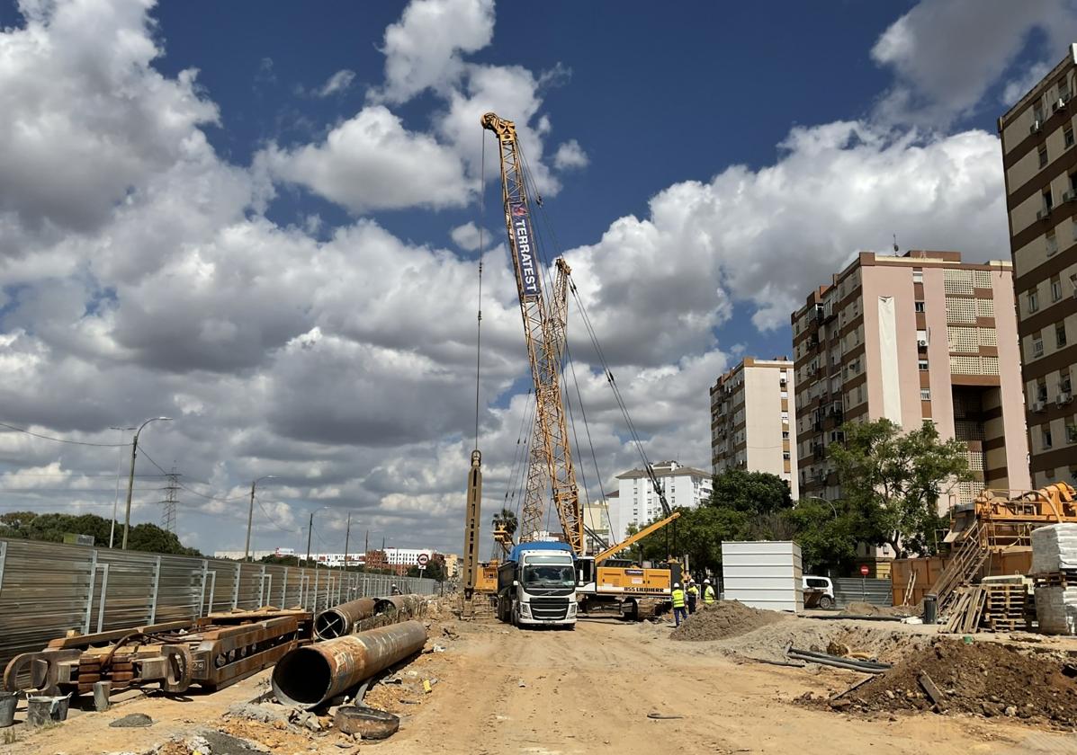 Obras de la Línea 3 del Metro de Sevilla