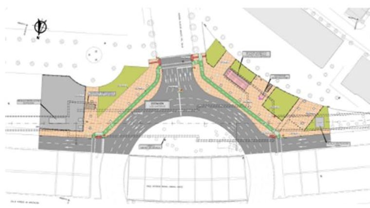 Integración de la futura estación de Los Carteros
