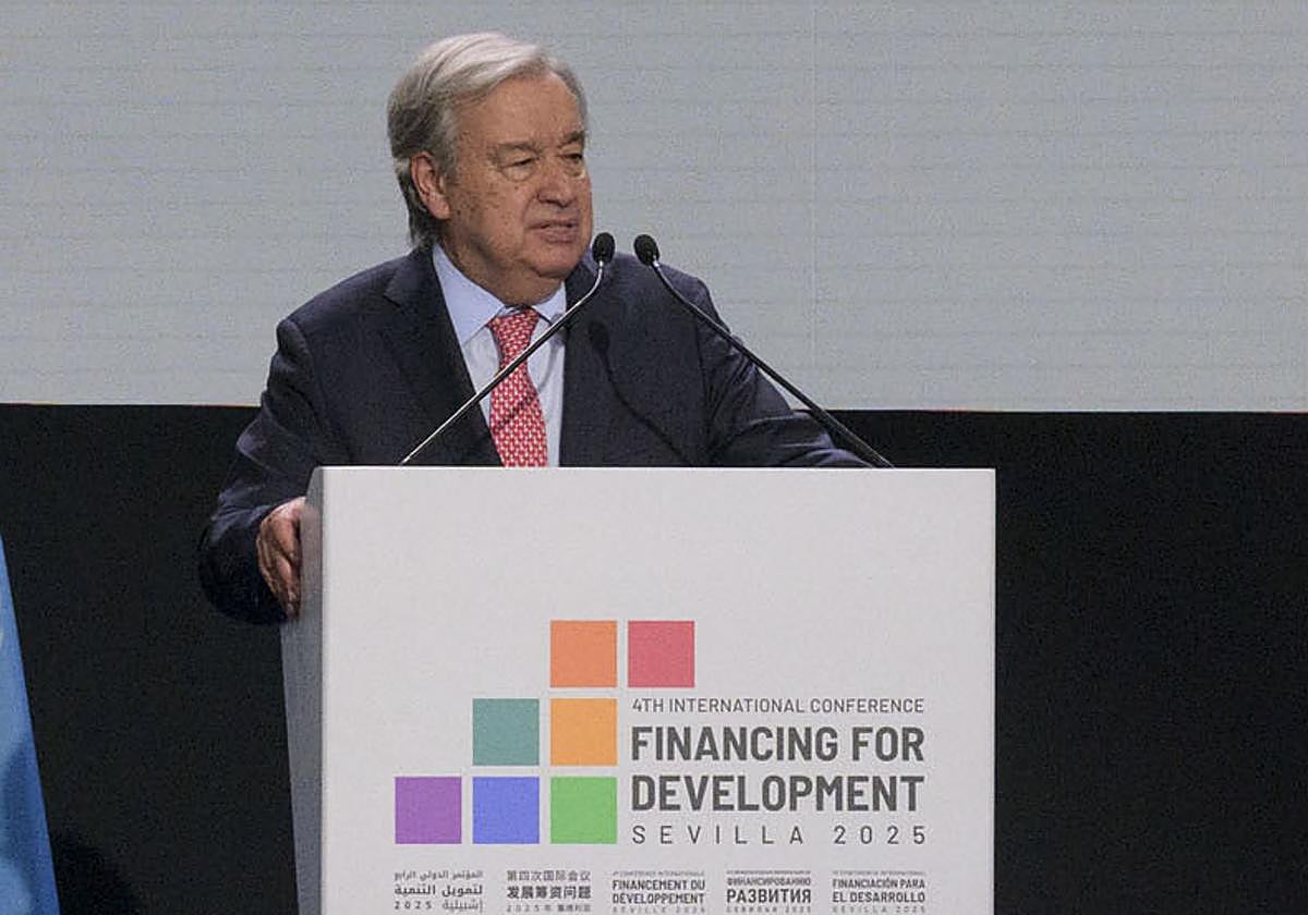 El secretario general de la ONU, Antonio Guterres, en su discurso inaugural