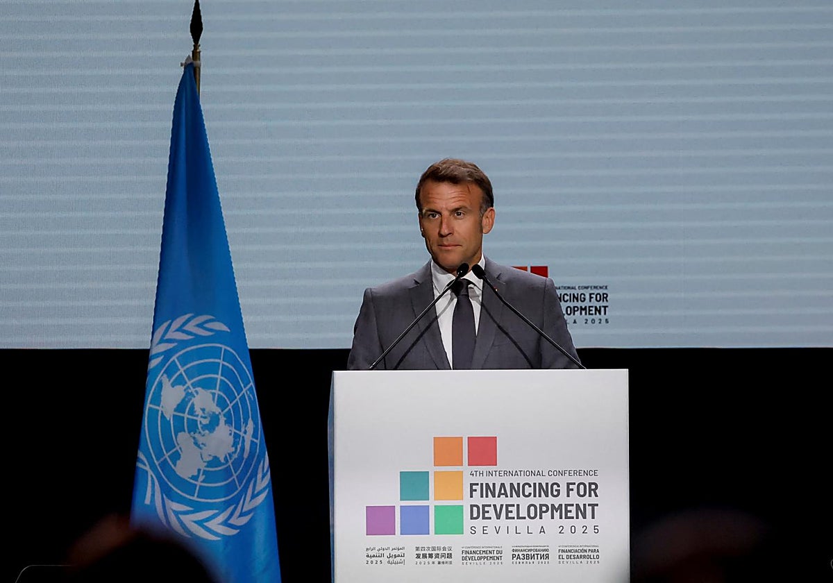 Intervención de Emmanuel Macron en la IV Conferencia Internacional para la Financiación al Desarrollo de la ONU, que se está celebrado en Sevilla