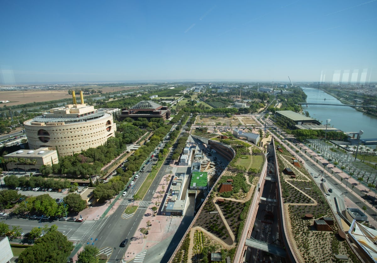 Vista aérea del parque tecnológico desde Torre Sevilla
