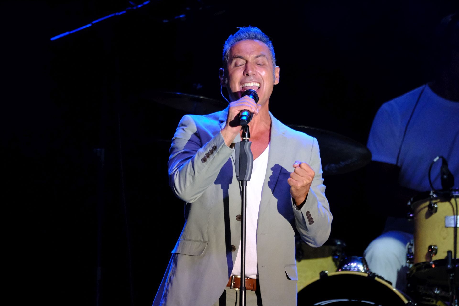 Pitingo, durante el concierto que ha dado en Jerez de la Frontera