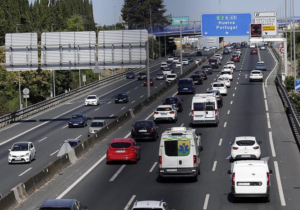 La A-49 está registrando retenciones en el sentido Sevilla a Huelva