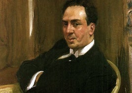 Antonio Machado retratado por Joaquín Sorolla en 1917