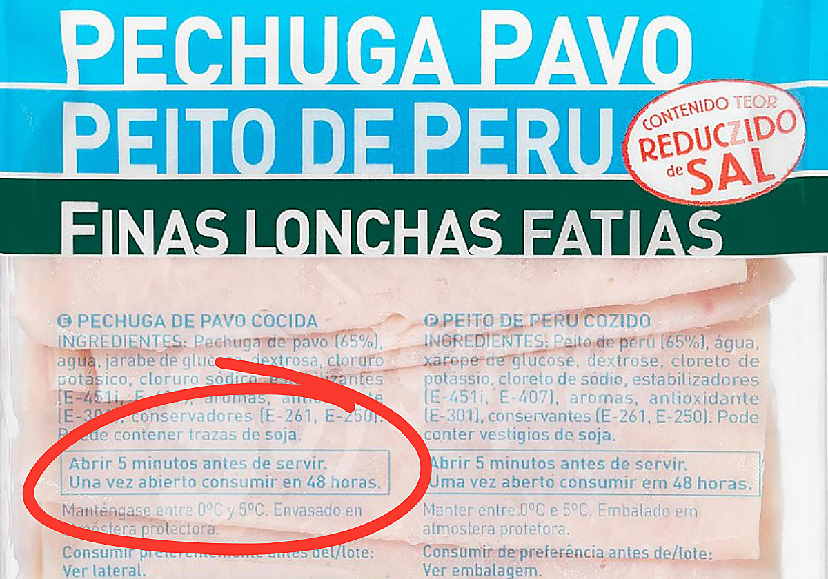 Recomendación en un producto de Mercadona