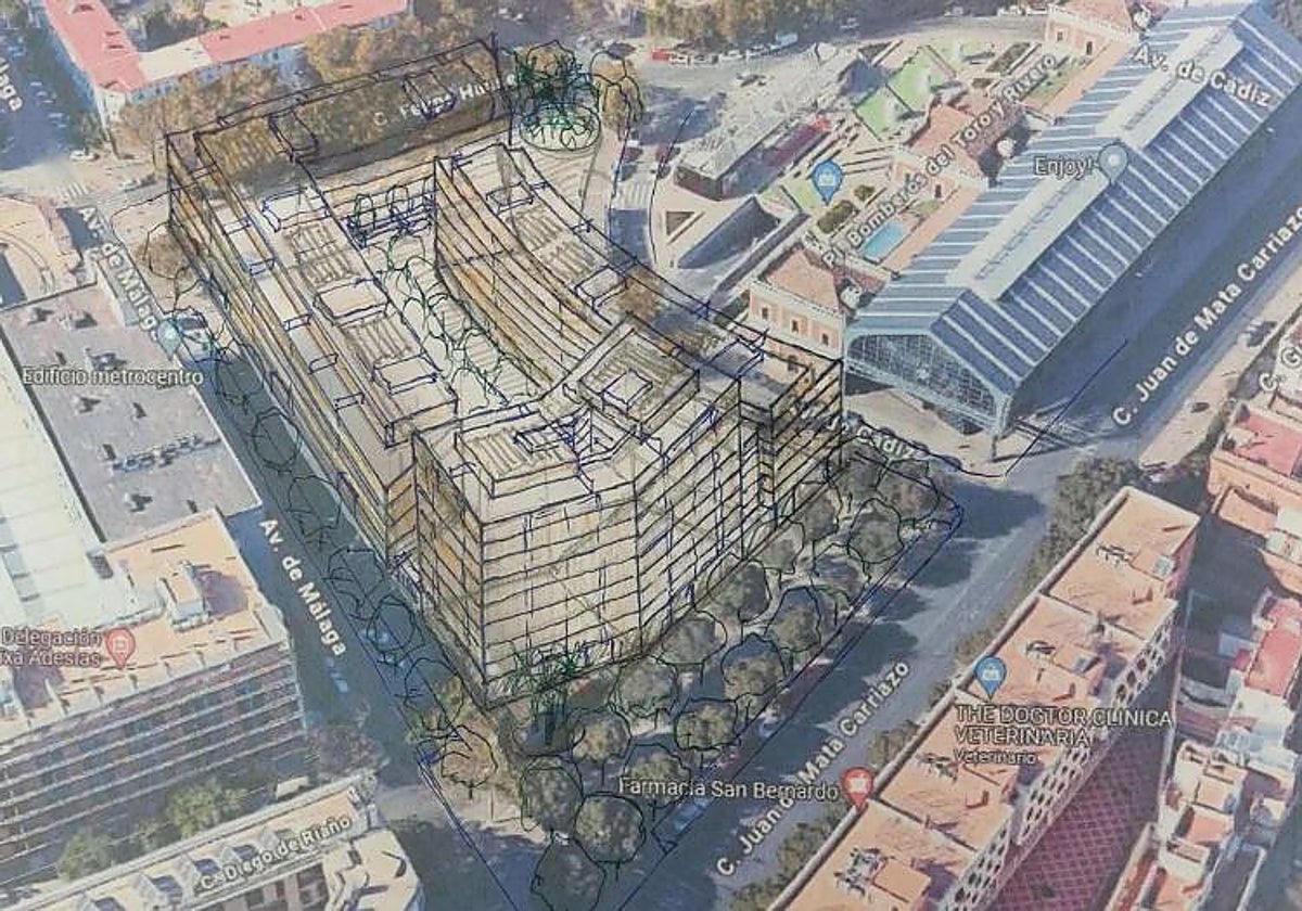 Recreación de los cuatro bloques de viviendas que se construirán en San Bernardo