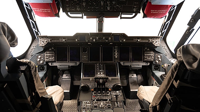 Cabina de los pilotos del avión A400M
