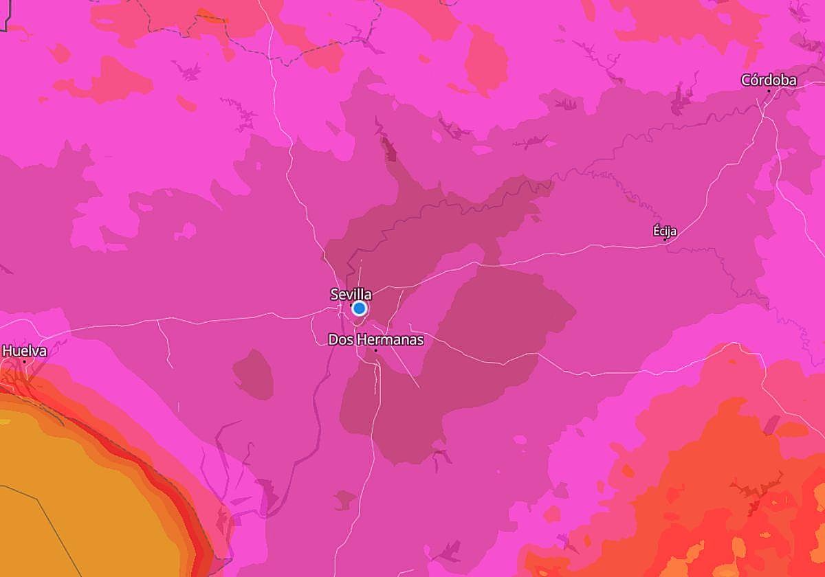 Mapa de calor de Sevilla