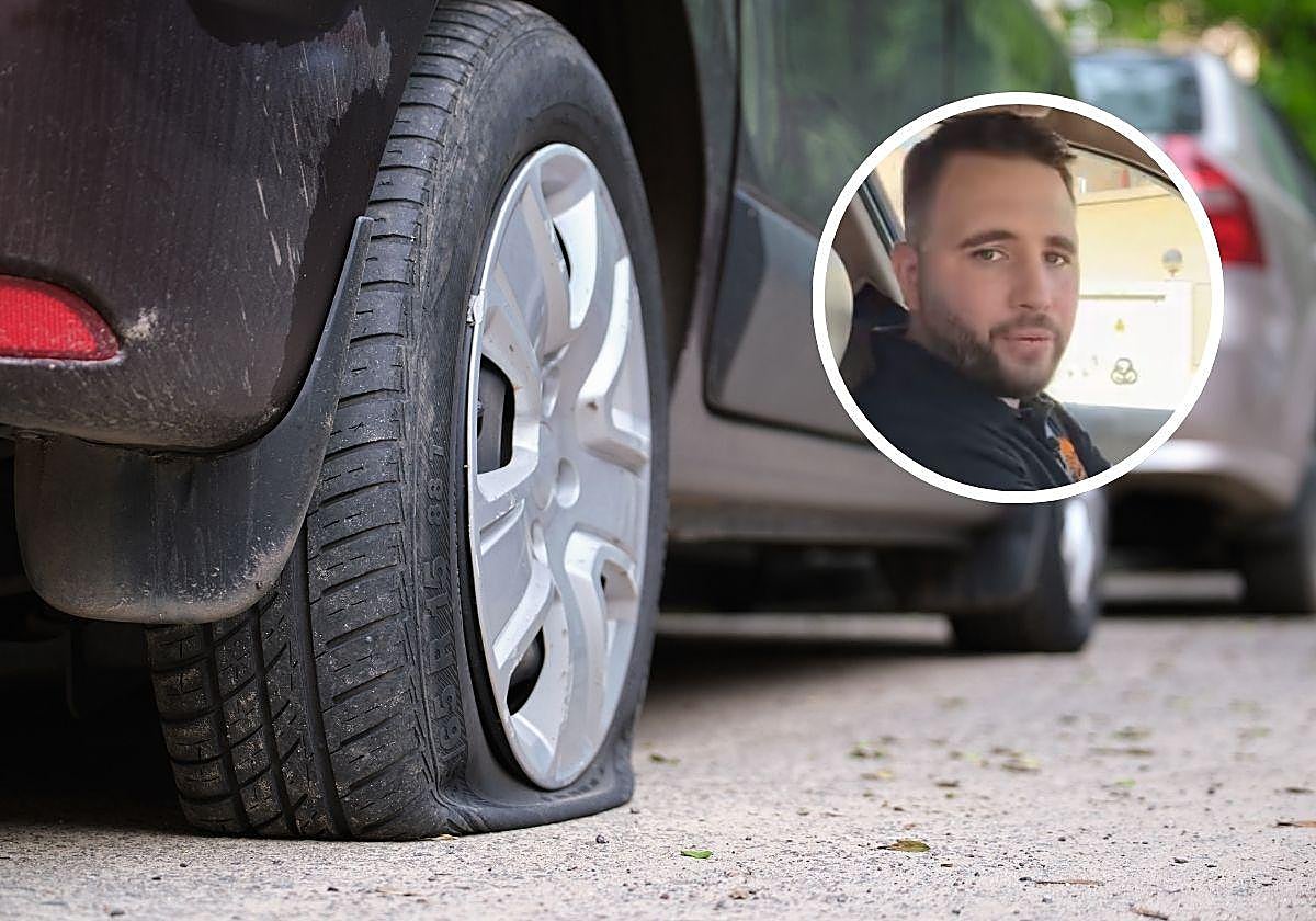 Juan José, mecánico que explica los riesgos de un pinchazo en una rueda