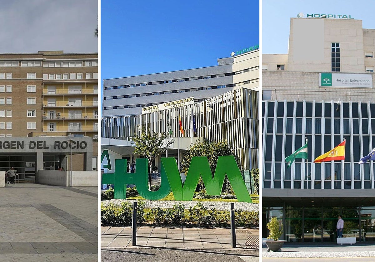 Los hospitales Virgen del Rocío, Virgen Macarena y Nuestra Señora de Valme