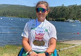 La deportista de paracanoe de Dos Hermanas Carlota Blanca Romero compite en el Campeonato del Mundo de Milán