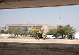 La Cartuja arregla su entorno para recibir este viernes al Betis