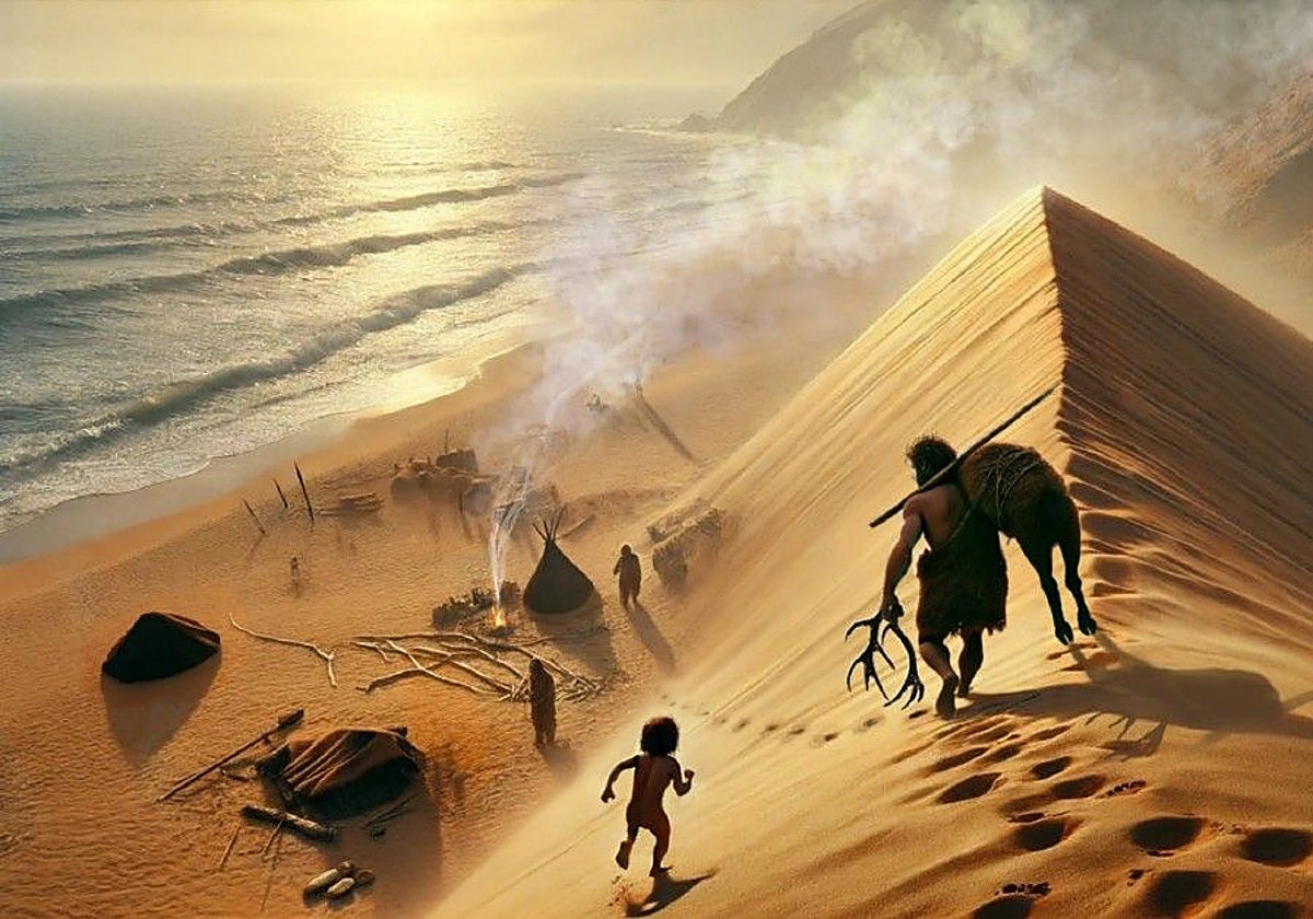 Escenario reconstruido de la pista de Monte Clérigo, generado mediante herramientas de IA