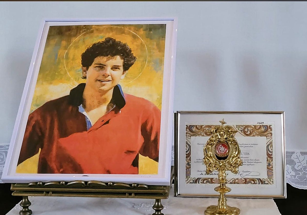 Reliquia del Beato Carlo Acutis en la parroquia de San José de Dos Hermanas