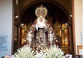 La Virgen de los Dolores del Cerro visita Padre Pío en rosario de la aurora