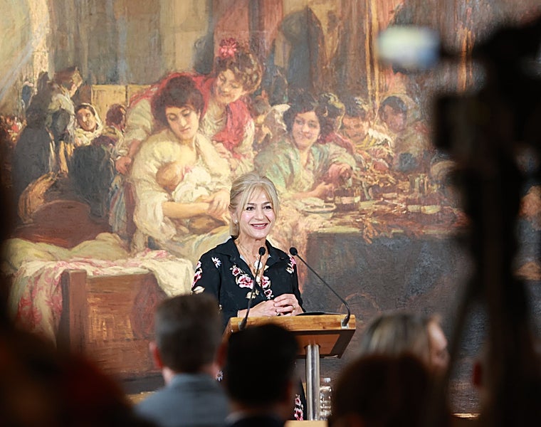 Patricia del Pozo cuando anunció la programación del Museo de Bellas Artes de Sevilla para el año 2025
