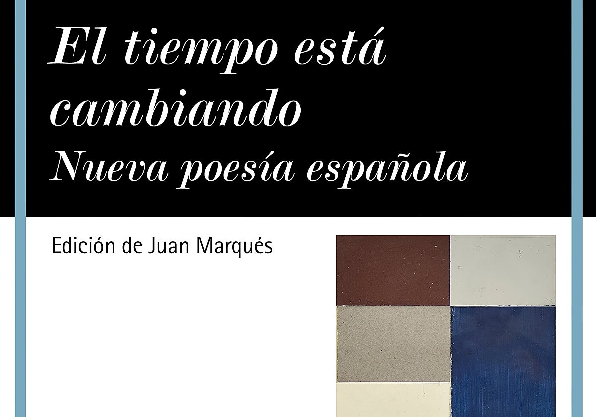 Detalle de la cubierta de la antología 'El tiempo está cambiando'