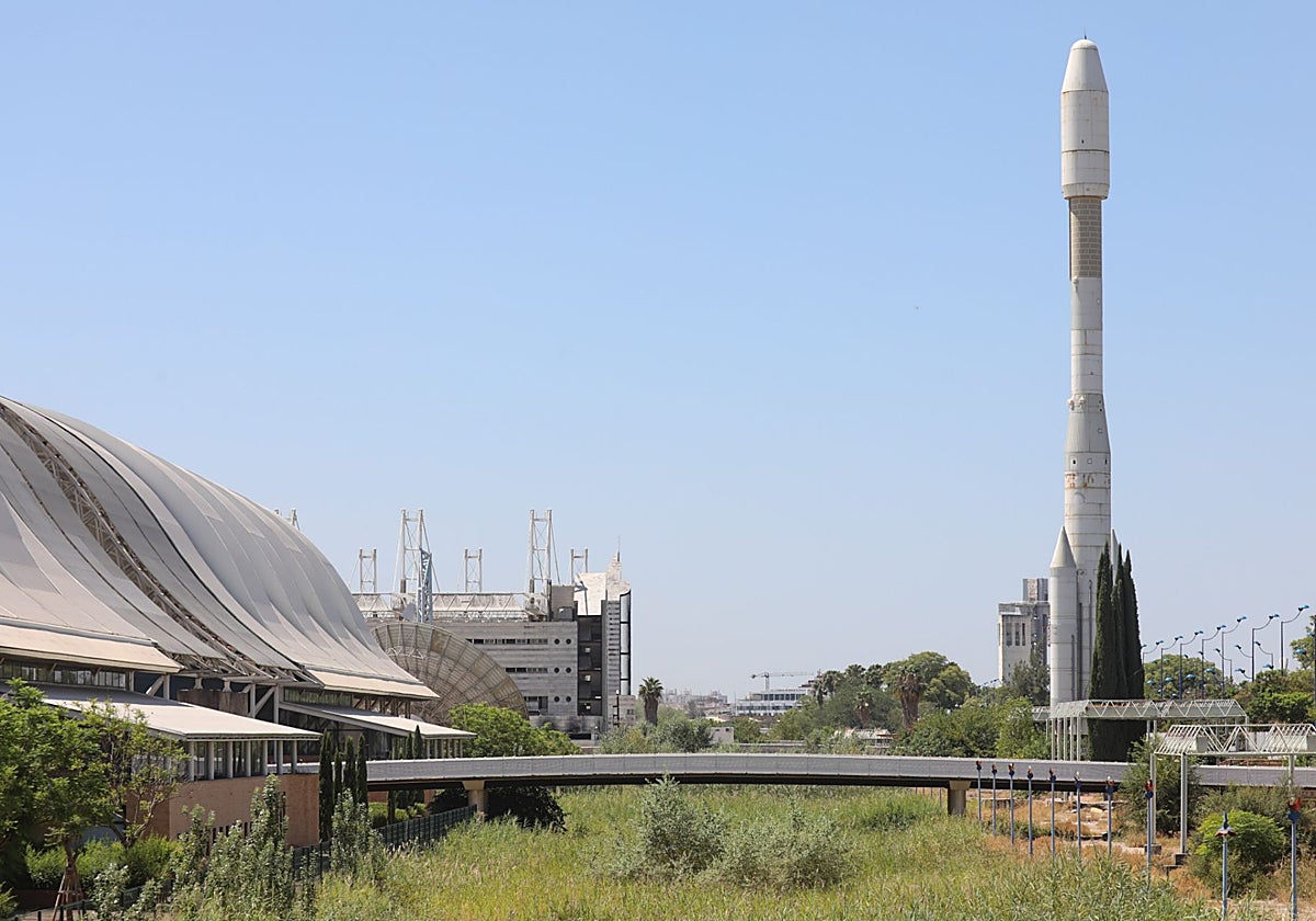 Estado del Canal de la Expo en la isla de la Cartuja
