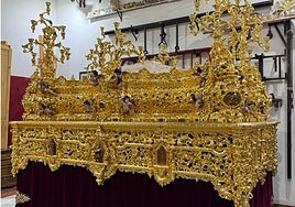 La restauración y dorado del paso del Cristo de la Sangre ya es una realidad en San Benito