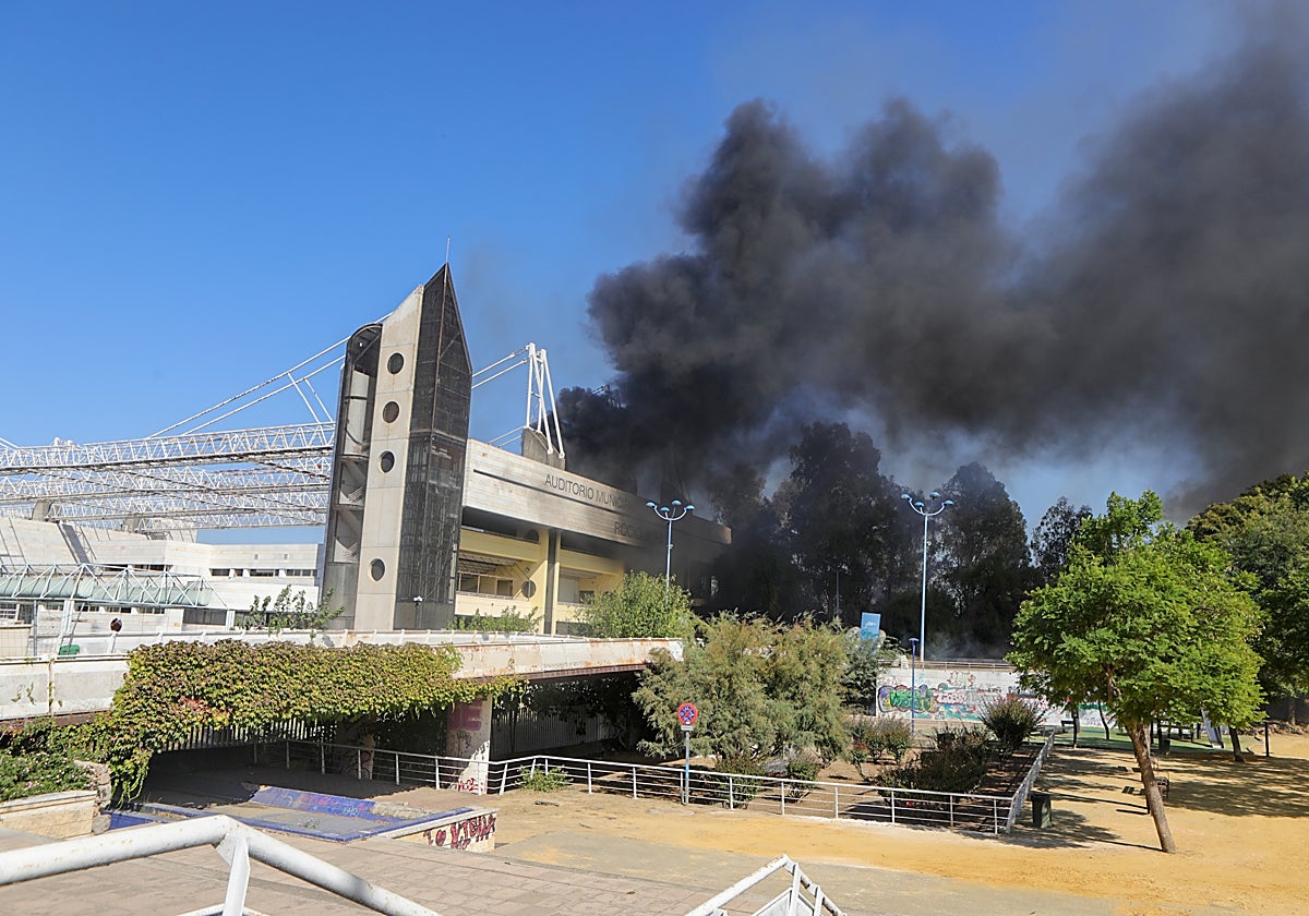 El incendio de esta semana en el auditorio de la Cartuja