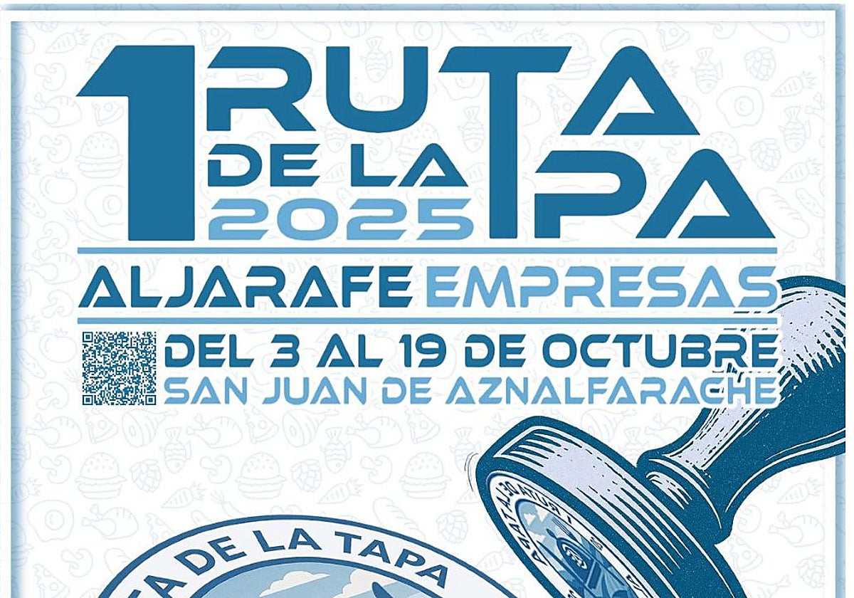 Detalle del cartel de la ruta de la tapa de San Juan de Aznalfarache