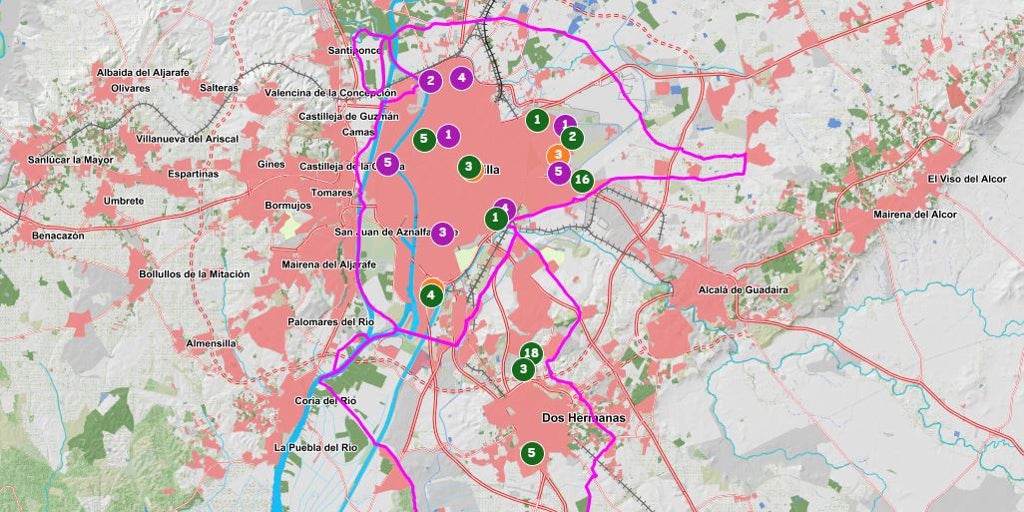 Estas son las bolsas de suelo donde se construirán las nuevas 14.000 VPO en Sevilla: del Centro de la capital a Entrenúcleos