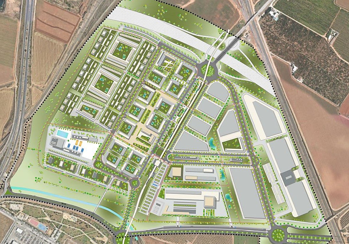 La distribución de espacios del nuevo Distrito Tecnológico en los terrenos del Higuerón Norte de Sevilla