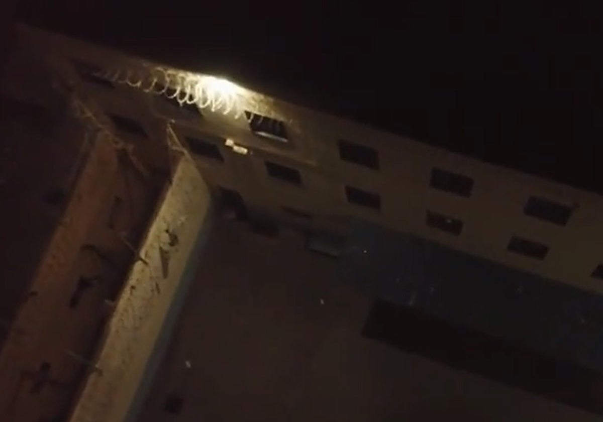 Imágenes captadas por el dron en la prisión