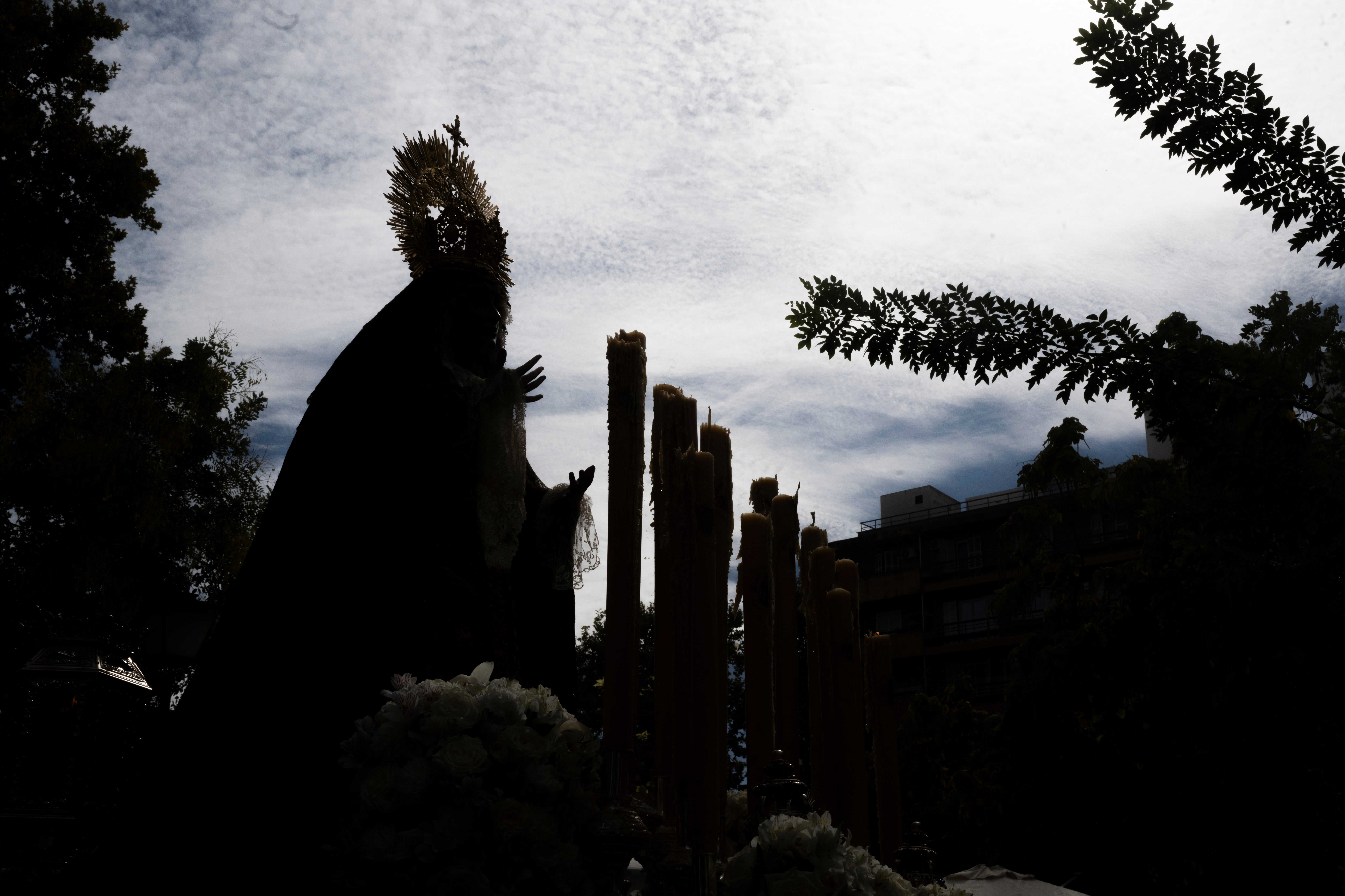 El traslado de regreso de la Virgen de los Dolores de las Penas, en imágenes